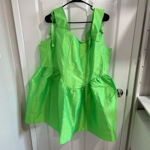 Collusion ASOS Curve - Neon Iridescent Green Mini Dress - Size 22 US/UK 26